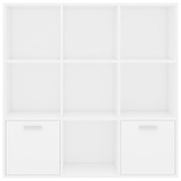 Regał na książki, biały, 98x30x98 cm, materiał drewnopochodny