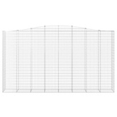 Kosze gabionowe, 6 szt, 400x50x220/240 cm, galwanizowane żelazo
