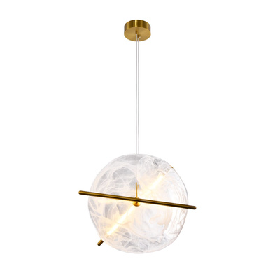 Lampa wisząca Relax szklana w kształcie zegara do salonu LED 15W 3000K