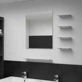 vidaXL Lustro ścienne z 5 półkami, srebrne, 50x60 cm