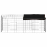 Klatka dla królika Srebrny 200 x 78 x 78 cm Stal Galwanizowana