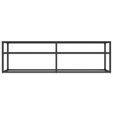 vidaXL Szafka pod TV, czarny marmur, 140x40x40,5 cm, szkło hartowane