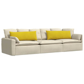Poduszki na sofę 2 pcs Żółty 120 x 40 cm Tkanina sztruksowa