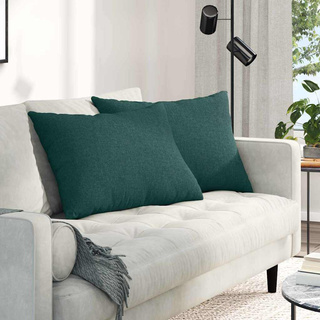 Poduszki na sofę 2 pcs Ciemna zieleń 70 x 50 cm tkanina