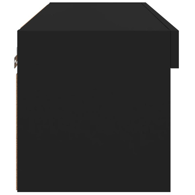vidaXL Szafka pod TV, z oświetleniem LED, czarna, 60x30x30 cm