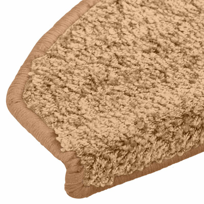 Samoprzylepne maty na schody 15 pcs Beżowy 80 x 24,5 x 3,5 cm