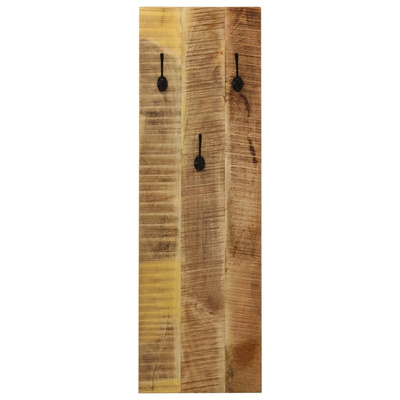 Wieszaki ścienne na płaszcze, 2 szt., drewno mango, 36x110x3 cm