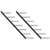 Ścienne uchwyty na 14 butelek wina, 2 szt., czarne, metalowe