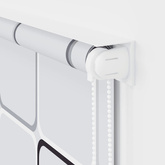 Roleta prysznicowa 120 x 240 cm, wzór w kwadraty