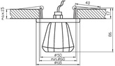 Oprawa stropowa candellux sk-32 ch g4 chrom opr. strop. stała kryształ 20w g4 lejek
