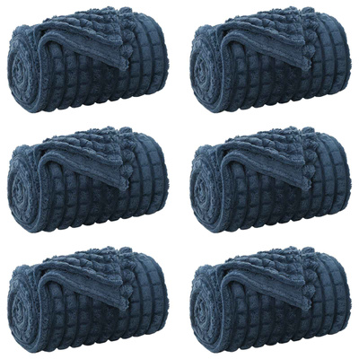 Koce narzutowe 6 pcs Granatowy 150 x 130 cm Polar