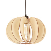 eco 2 lampa wisząca 1x40 E27 abażur drewniany
