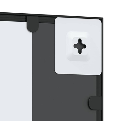 vidaXL Lustro ścienne, czarne, 50x60 cm, prostokątne, żelazo