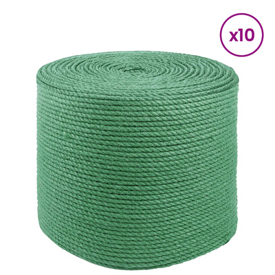 10 szt. 2 mm zielony 100% juta Tossa