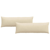 Poduszki na sofę 2 pcs Kremowy 120 x 40 cm tkanina