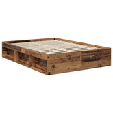 Ramka łóżka Stare drewno 140 x 190 cm Drewno inżynieryjne