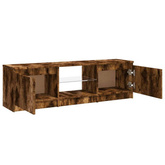 vidaXL Szafka pod TV z LED, przydymiony dąb, 120x30x35,5 cm