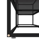 vidaXL Szafka pod TV, czarna, 200x40x40,5 cm, hartowane szkło