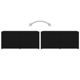 vidaXL Szafka pod TV, czarna, 80x34x36 cm materiał drewnopochodny