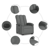 vidaXL Podnoszony fotel masujący, elektryczny, rozkładany, ciemnoszary wariant 16