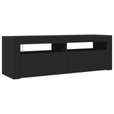 Szafka pod TV z oświetleniem LED, czarna, 120x35x40 cm