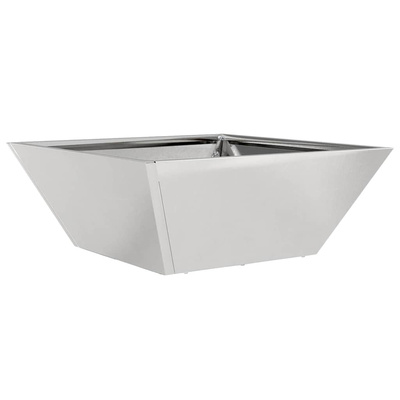 Doniczka ogrodowa 5 pcs Srebrny 40 x 40 x 15 cm Stal nierdzewna