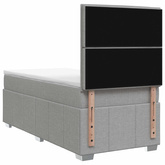 Łóżko z box spring LED z materacem jasnoszary 80 x 200 cm