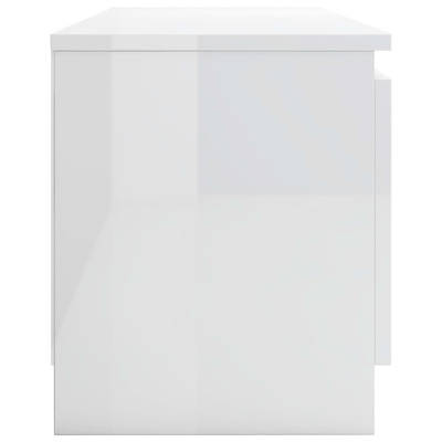 vidaXL Szafka pod TV, wysoki połysk, biała, 120x30x35,5 cm