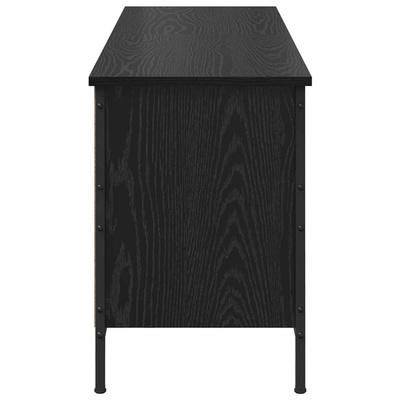 Szafka na buty z półką Czarny Dąb 131 x 35 x 50 cm