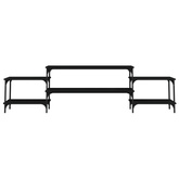 vidaXL Szafka pod TV, czarna, 197x35x52 cm, materiał drewnopochodny