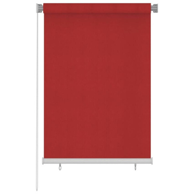 vidaXL Roleta zewnętrzna, 100x140 cm, czerwona, HDPE