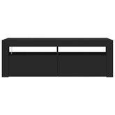 Szafka pod TV z oświetleniem LED, czarna, 120x35x40 cm