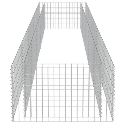 vidaXL Podwyższona donica gabionowa, galwanizowana stal, 450x90x50 cm