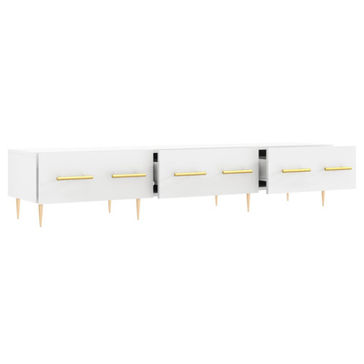 vidaXL Szafka pod TV, biała, 150x36x30 cm, materiał drewnopochodny