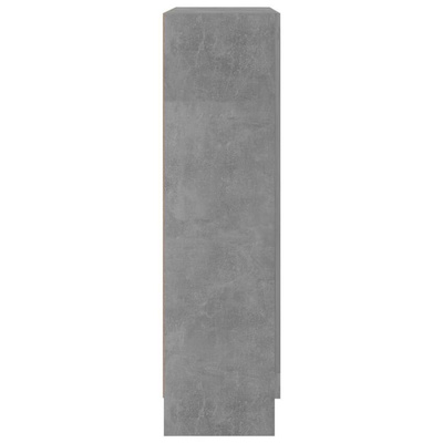 vidaXL Witryna, szarość betonu, 82,5 x 30,5 x 115 cm, płyta wiórowa