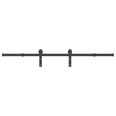 System do montażu drzwi przesuwnych, 183 cm, stal, czarny