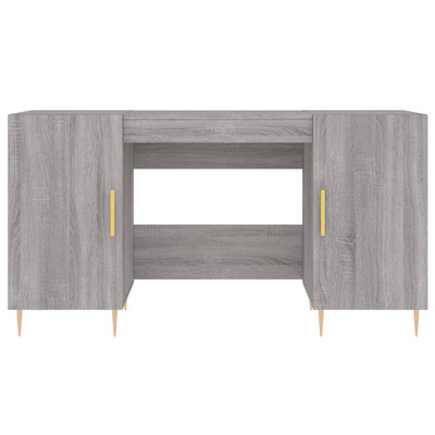 vidaXL Biurko, szary dąb sonoma, 140x50x75 cm, materiał drewnopochodny