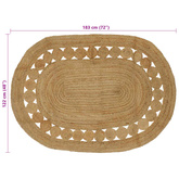 Dywany pokojowe naturalny 122 x 183 cm Juta