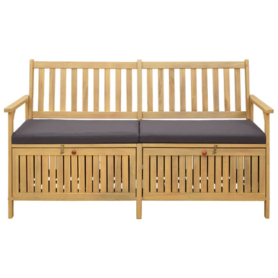 Ławka z miejscem do przechowywania 2 -Seater 148 x 63 x 84 cm