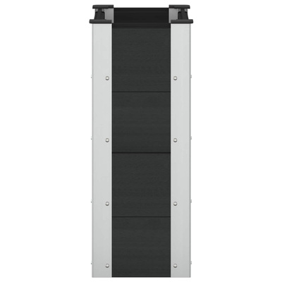 Podniesiona rabata ogrodowa Czarny 50 x 30 x 72 cm