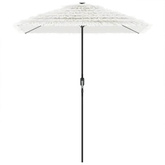 Parasol ogrodowy na stalowym słupku, biały, 300x200x250 cm