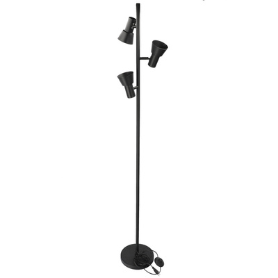 Lampa stojąca PELIXO F Black, 3xGU10, 153cm, czarna, EDO777658 EDO Solutions