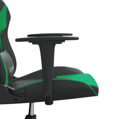 vidaXL Fotel gamingowy, czarno-zielony, sztuczna skóra wariant 4