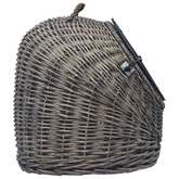 vidaXL Transporter dla kota, szary, 45x35x35 cm, naturalna wiklina