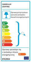 Lampa ścienna kinkiet candellux novel 91-06950 g9 chrom