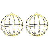 Piłka z 192 diodami LED 2 pcs Ciepła biel 30 x 30 x 32 cm Metal