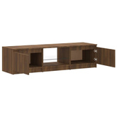 Szafka pod TV, z LED, brązowy dąb, 140 x 40 x 35,5 cm vidaXL
