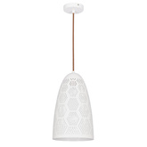 Lampa sufitowa wisząca 1X60W E27 ażurowy biały BENE 31-70593