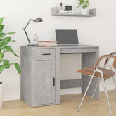 vidaXL Biurko, szarość betonu, 100x49x75 cm, materiał drewnopochodny