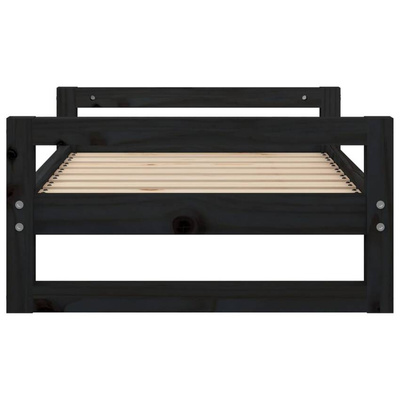 Legowisko dla psa, czarne, 75,5x55,5x28 cm, lite drewno sosnowe vidaXL